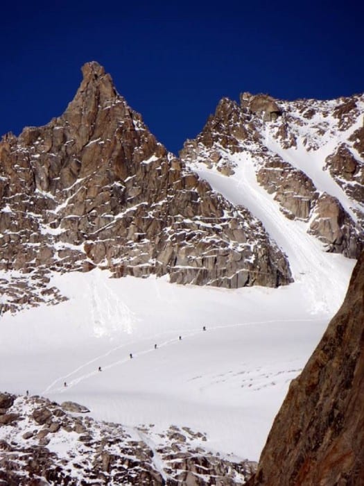 CLimbers on the glacier